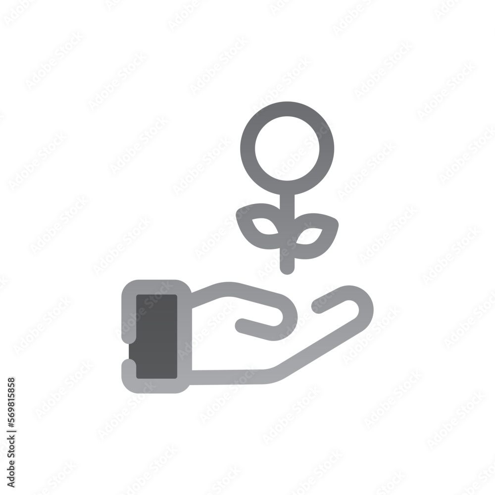 growth two tone gradient icon