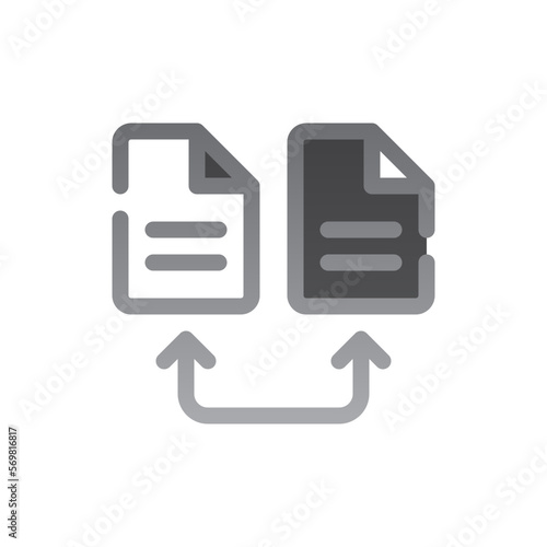 compare two tone gradient icon