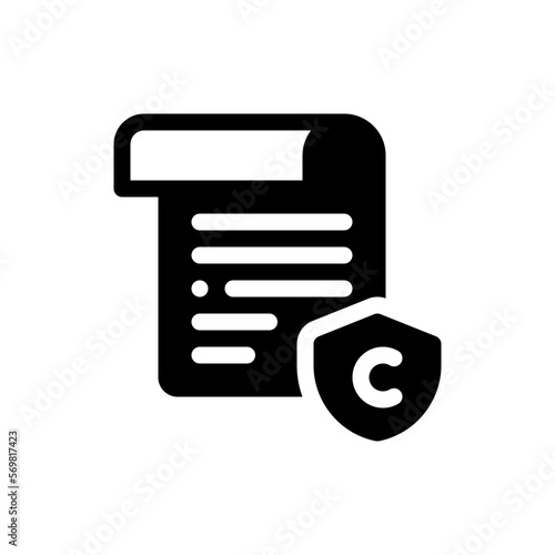 copywriting glyph icon