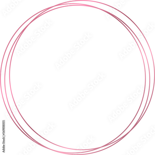 pink gold circle