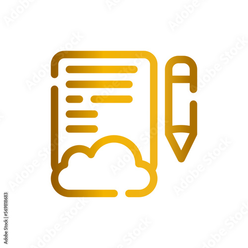 copywriting gradient icon