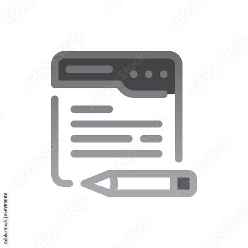 blog two tone gradient icon