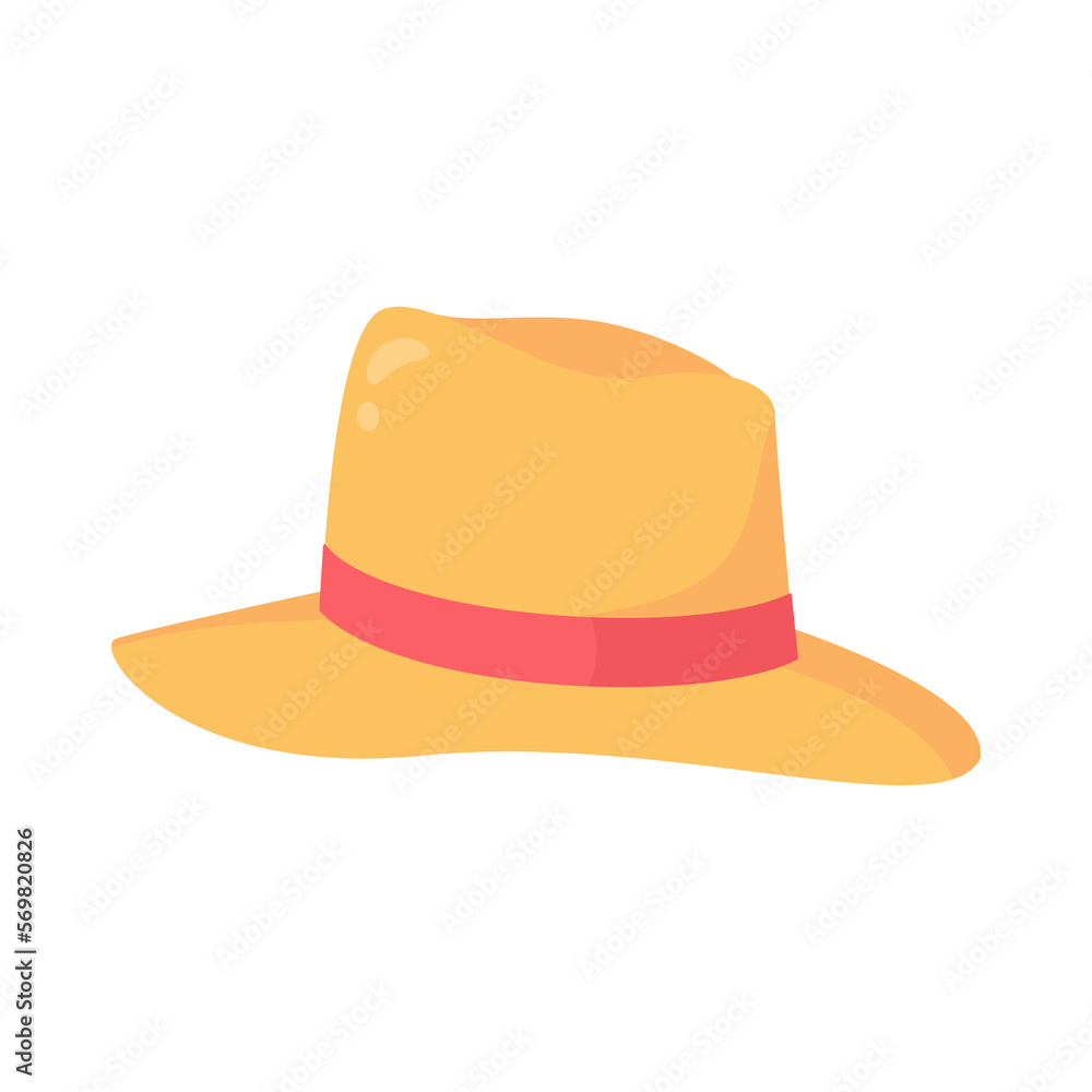 Beach hat for protection from the sun by the sea during the summer. Beach hat for protection from the sun by the sea during the summer.