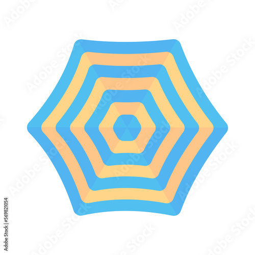 colorful beach umbrellas For protection from summer beach heat.