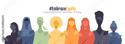 International Women's Day banner. #EmbraceEquity