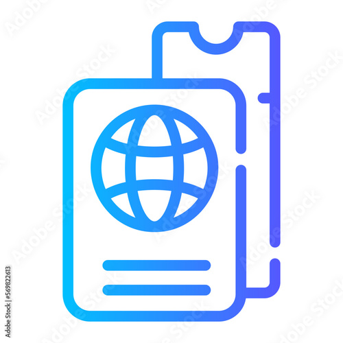 passport gradient icon photo