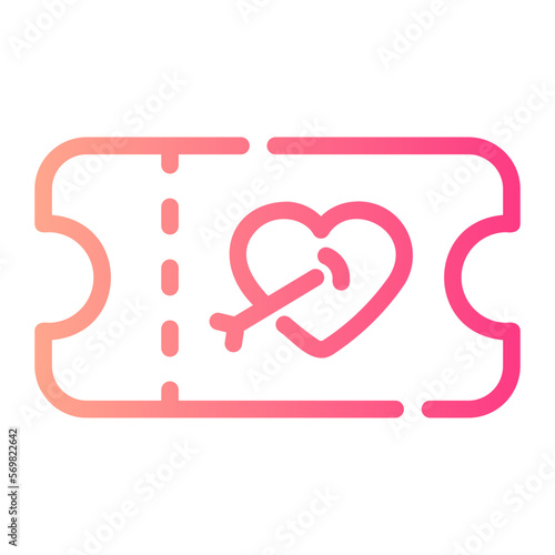 ticket gradient icon