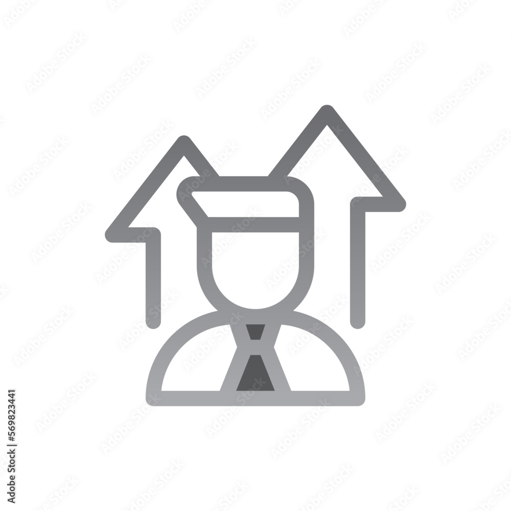 career two tone gradient icon