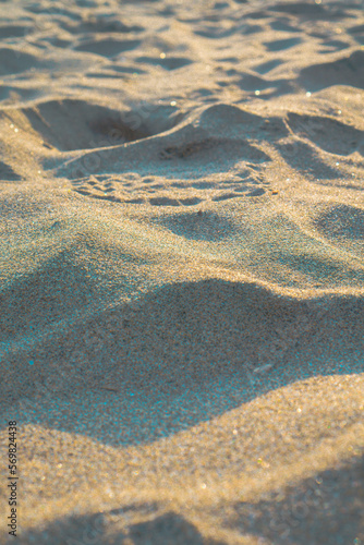 sand with the warm glow of the morning sun