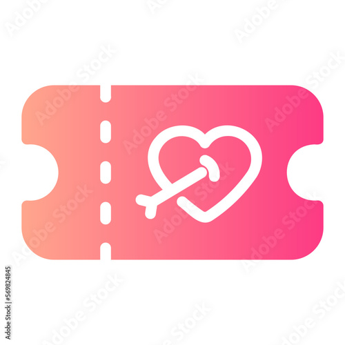 ticket gradient icon