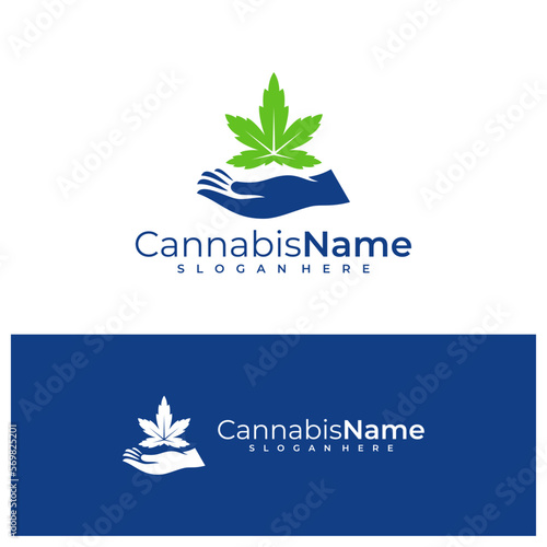 Cannabis Care logo vector template. Creative Cannabis logo design concepts