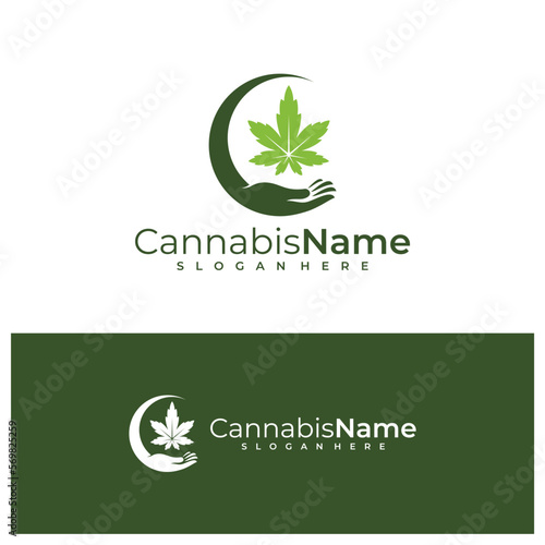 Cannabis Care logo vector template. Creative Cannabis logo design concepts