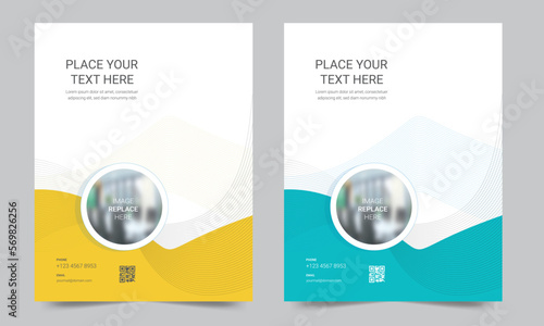 Cover design for annual report and business catalog, magazine, flyer or booklet. Brochure template layout. A4 cover vector EPS-10