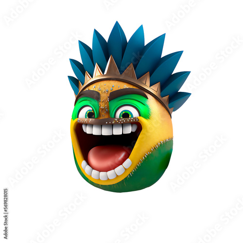 brazilian smiling carnival emoji
