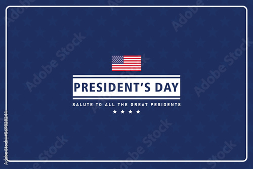 Presidents Day background with text. United States flag. flat vector illustration 