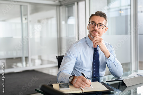 Business man thinking at work