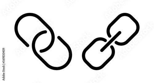 Link icon vector illustration. Hyperlink chain sign and symbol