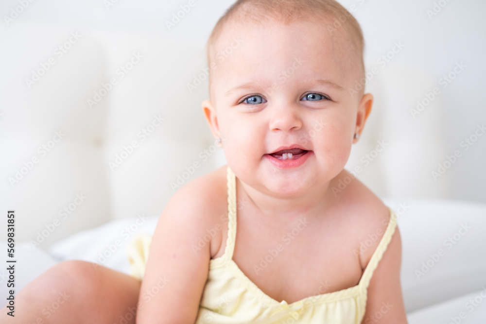 Cute healthy baby sales girl