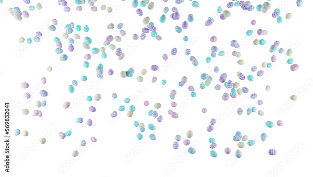 Many colorful Easter Eggs falling from the sky Many colorful Easter Eggs falling from the sky