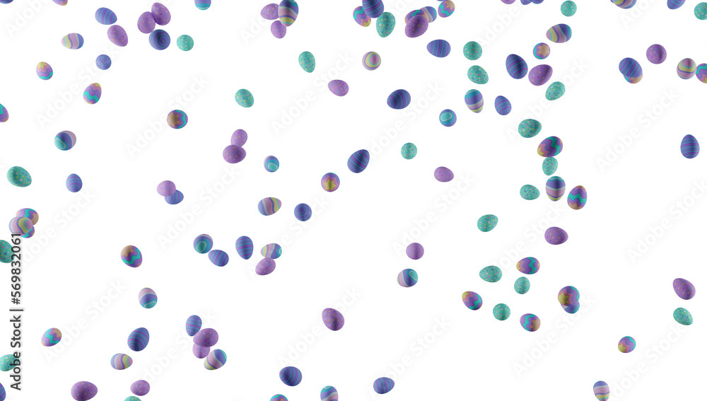 Many colorful Easter Eggs falling from the sky Many colorful Easter Eggs falling from the sky