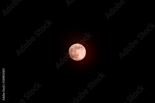 Bild auf Leinwand Super full moon with dark background