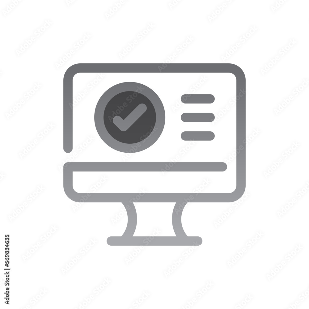 monitor two tone gradient icon monitor two tone gradient icon