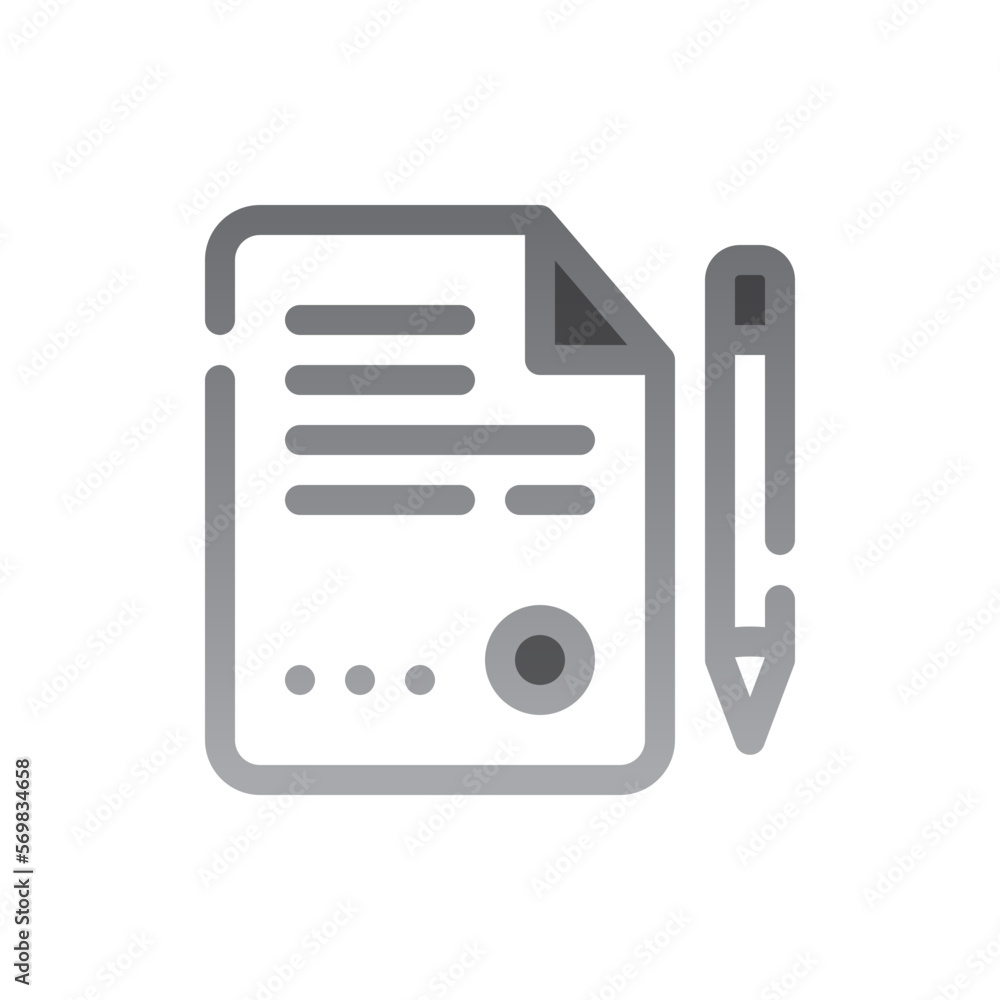 signing two tone gradient icon signing two tone gradient icon