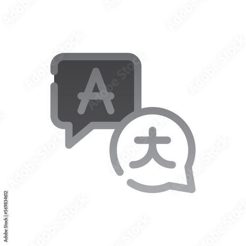languages two tone gradient icon