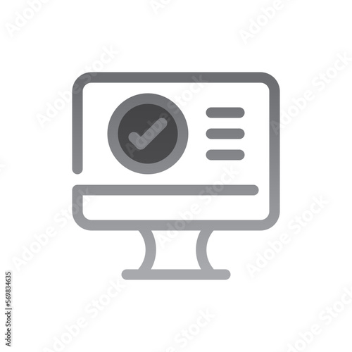 monitor two tone gradient icon