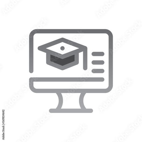 mortarboard two tone gradient icon