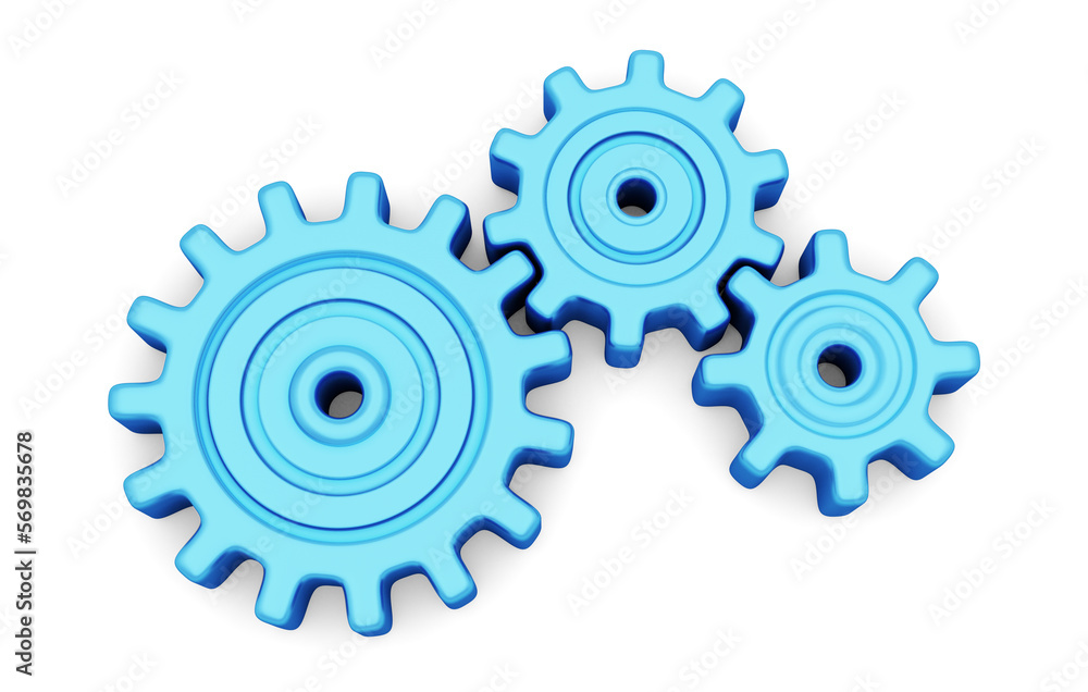 gears mechanism gear teamwork cooperation 3D gears mechanism gear teamwork cooperation 3D