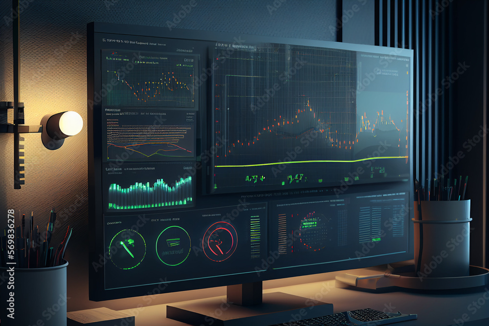 trading graph and candlestick chart for financial investment concept. trading graph and candlestick chart for financial investment concept.