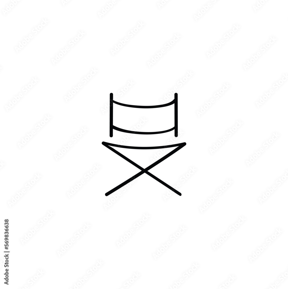 Director Chair Line Style Icon Design Director Chair Line Style Icon Design