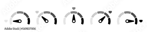 Abstract love level scale indicator illustration