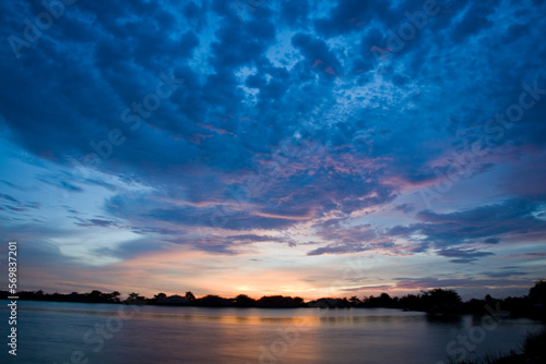 Sky and sunlight over the lake