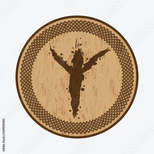 Scandinavian viking brown symbol