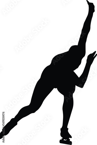 female speedskater athlete in speed skating