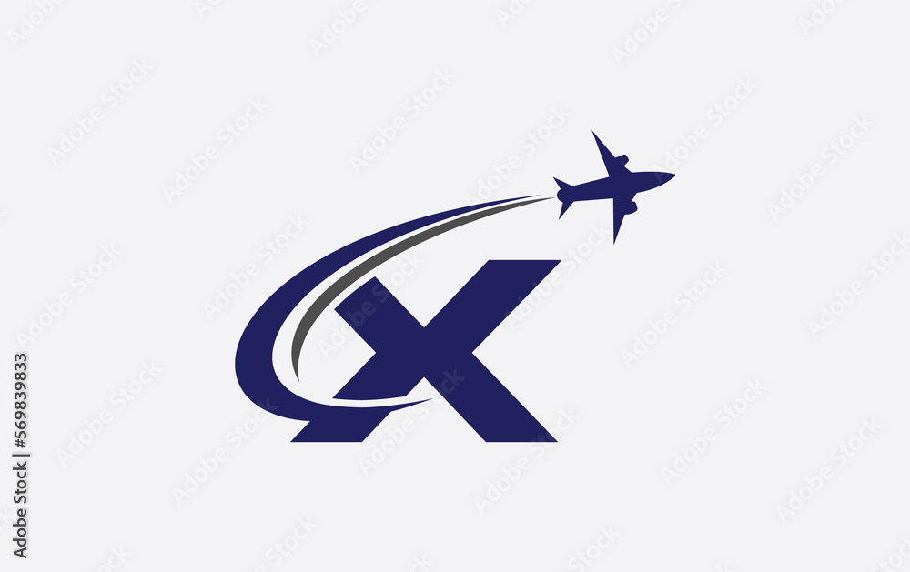 Tour and travel logo design, Airline agency symbol and aviation company monogram 