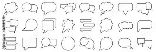 Set of 24 talk, speech, chat bubbles. 