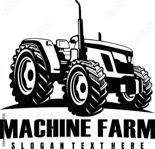 machine farm logo icon design illustration vector