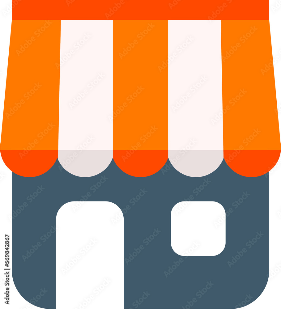 Store icon in flat design style. Retail shop signs illustration. Store icon in flat design style. Retail shop signs illustration.