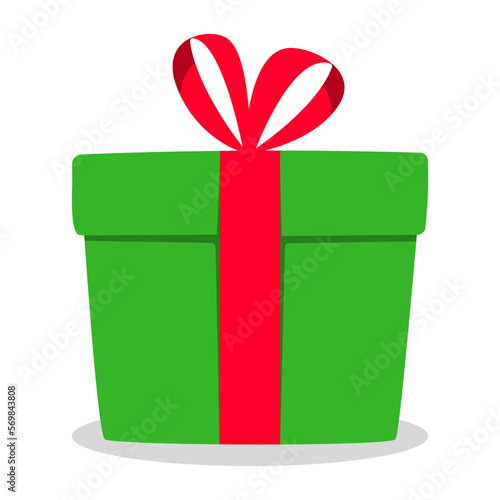 Surprise gift box, birthday celebration, special give away package, loyalty program reward, wonder gift with exclamation mark, vector icon, flat illustration. 