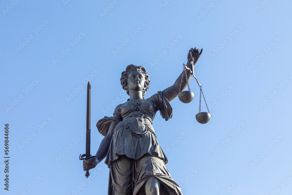 Statue of Lady Justice (Justitia) in Frankfurt, Germany Statue of Lady Justice (Justitia) in Frankfurt, Germany