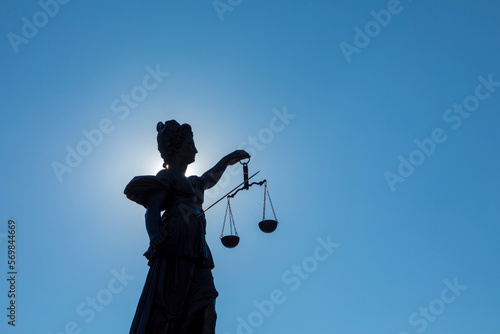 Statue of Lady Justice (Justitia) in Frankfurt, Germany photo