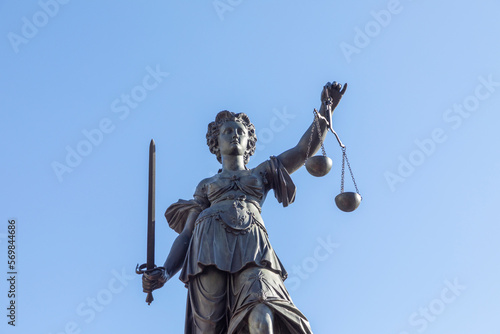 Statue of Lady Justice (Justitia) in Frankfurt, Germany photo