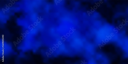 Dark BLUE vector template with sky, clouds.