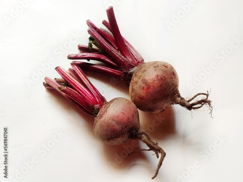 Vegetable beetroot in white isolated background. photo