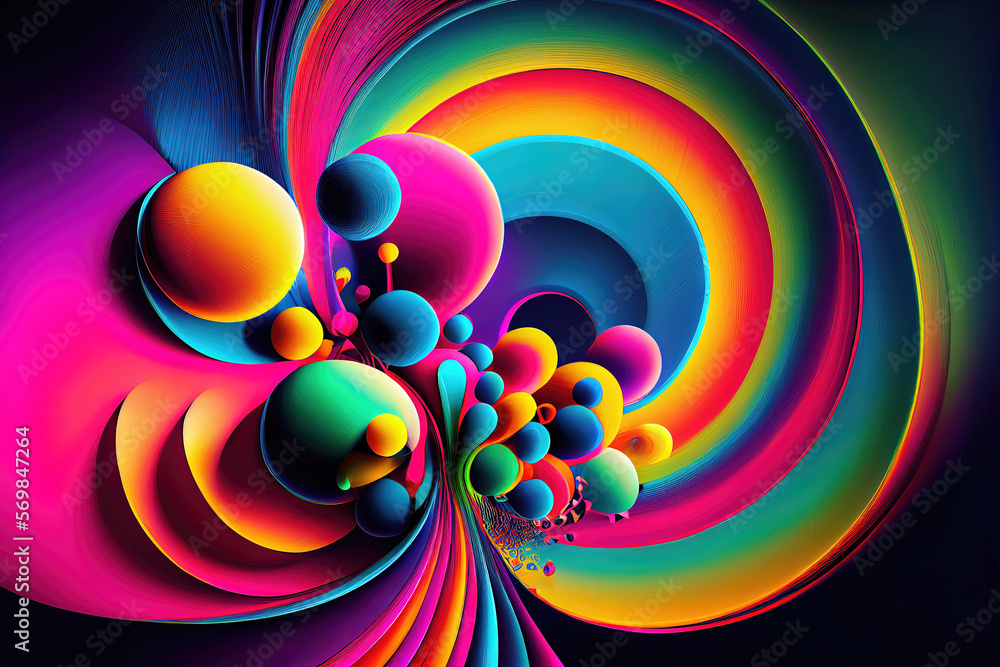 Abstract organic colorful background wallpaper design (Generative AI)
