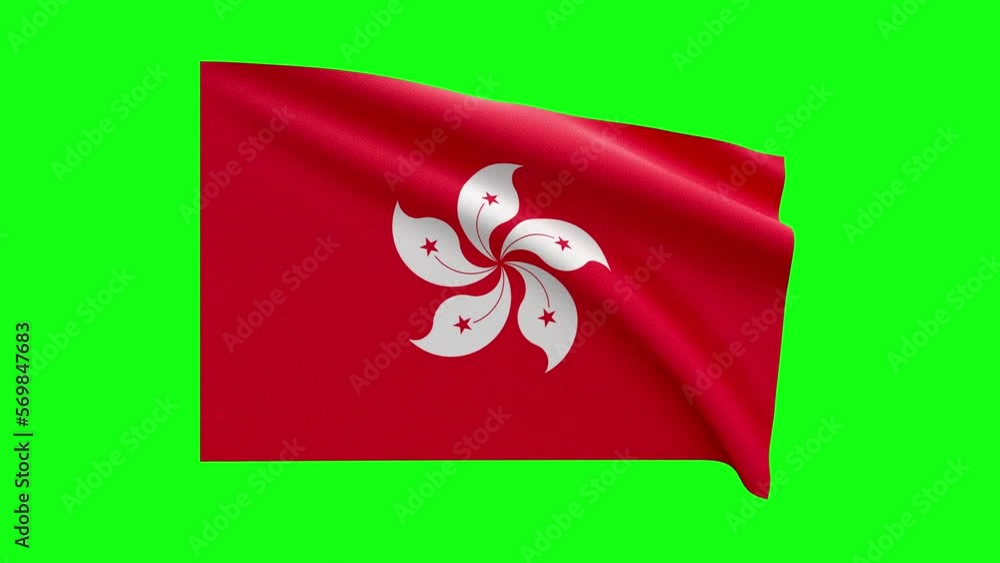 Flag Animation Hong Kong - Highly Detailed and Realisitic 15 Seconds Loop with Key and Fill in 4K 60Fps - Flag Animation in Original Ratio Flag Animation Hong Kong - Highly Detailed and Realisitic 15 Seconds Loop with Key and Fill in 4K 60Fps - Flag Animation in Original Ratio
