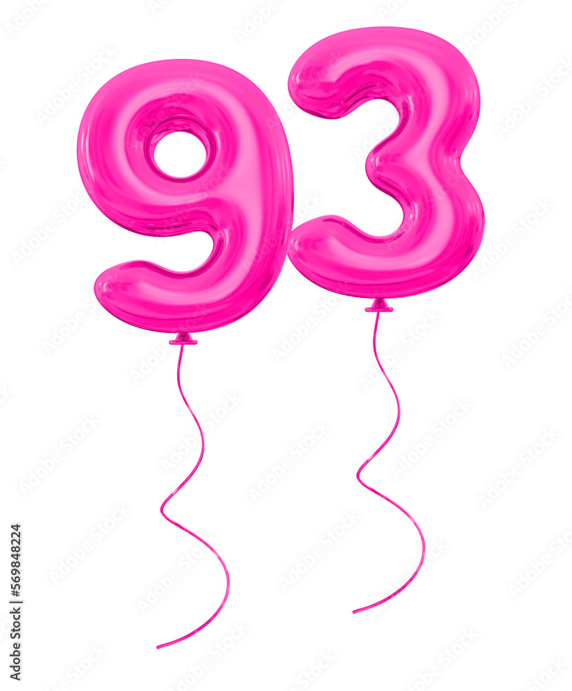 93 Pink Balloon Number
